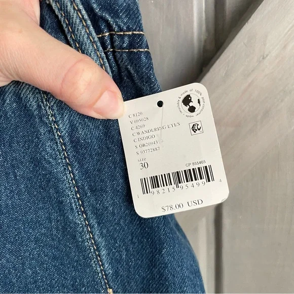 Free People We The Free Madison Ave Denim Mini Skirt NWT $78‎ - Picture 8 of 8